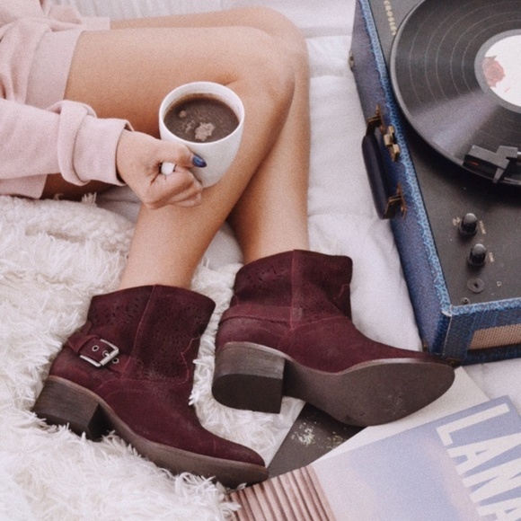 naughty monkey Shoes - NWOT Burgandy soft leather Booties